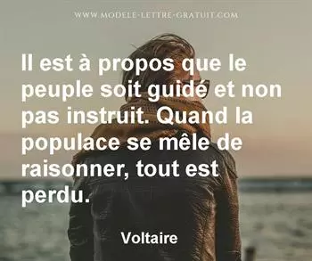 Citation de Voltaire