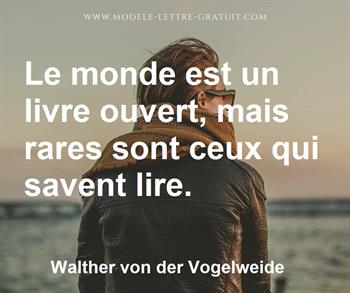 Citation de Walther von der Vogelweide
