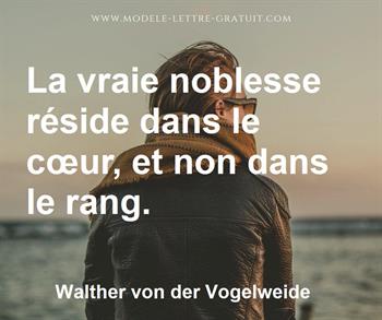 Citation de Walther von der Vogelweide