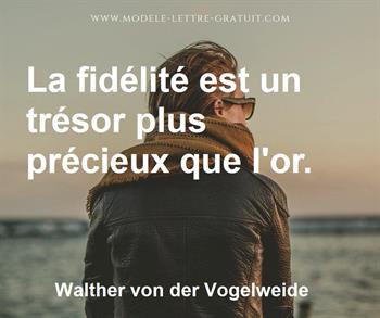Citation de Walther von der Vogelweide