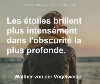 Citation de Walther von der Vogelweide