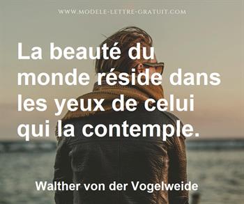 Citation de Walther von der Vogelweide