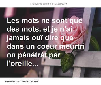 Citations William Shakespeare