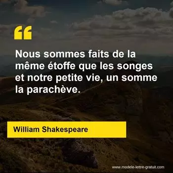Citation William Shakespeare