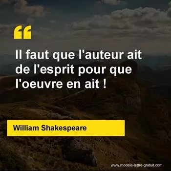 Citation William Shakespeare