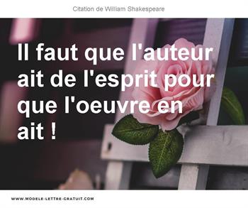 Citations William Shakespeare