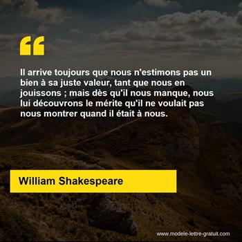 Citation de William Shakespeare