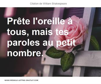 Citations William Shakespeare