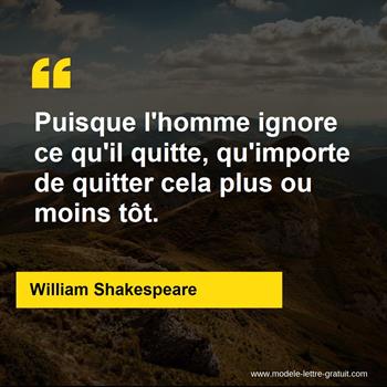 Citation de William Shakespeare