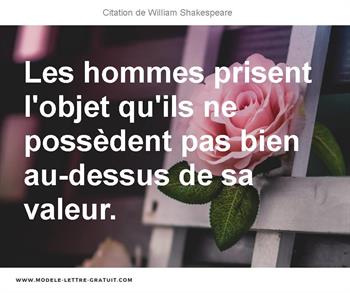 Citations William Shakespeare