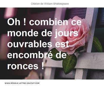 Citations William Shakespeare