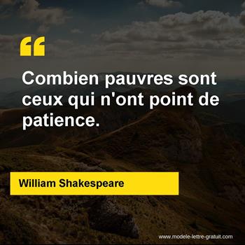 Citation de William Shakespeare