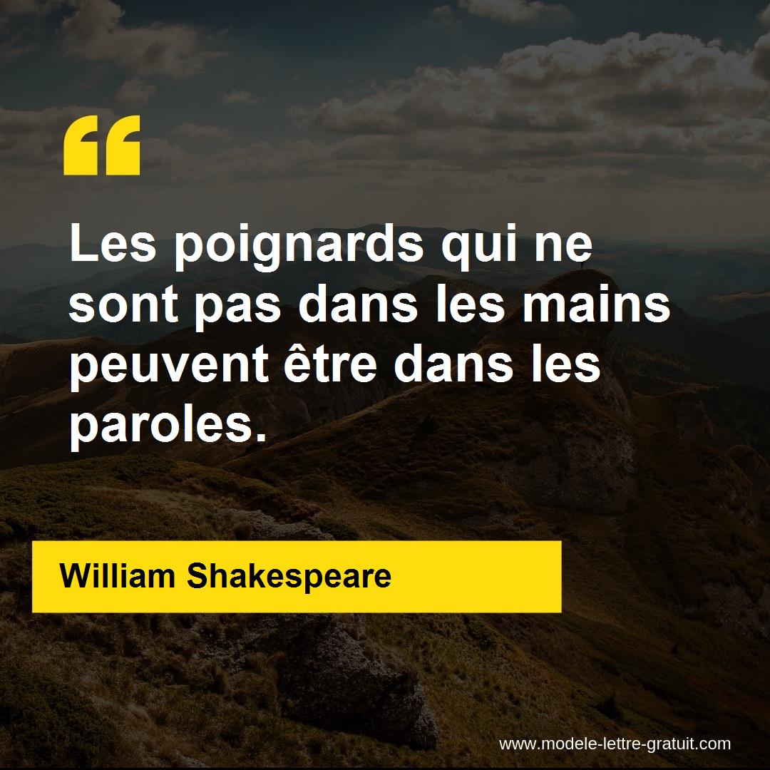 Les Poignards Qui Ne Sont Pas Dans Les Mains Peuvent Etre Dans William Shakespeare