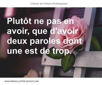 Citations William Shakespeare