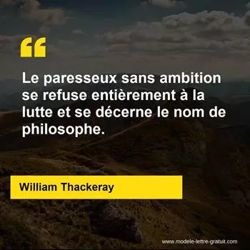 Citation de William Thackeray