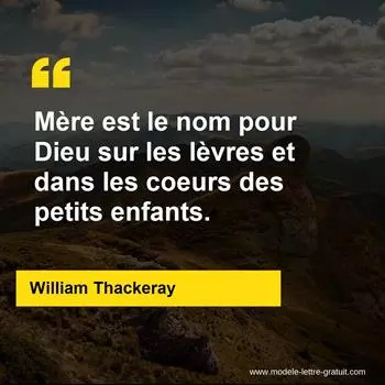 Citation de William Thackeray