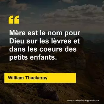 Citation William Thackeray