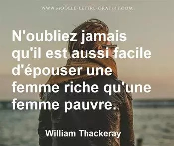 Citation de William Thackeray