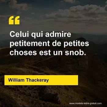Citation William Thackeray