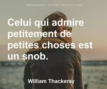 Citation de William Thackeray