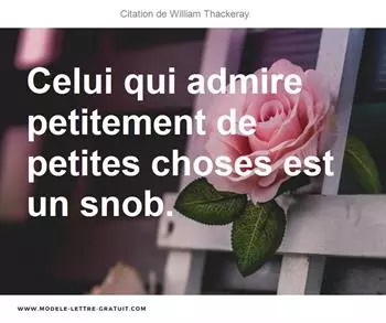 Citations William Thackeray