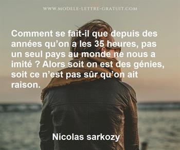 Citation de Nicolas sarkozy