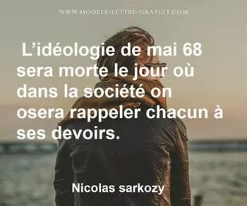 Citation de Nicolas sarkozy