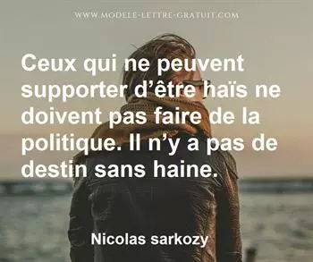 Citation de Nicolas sarkozy