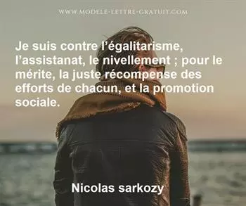 Citation de Nicolas sarkozy