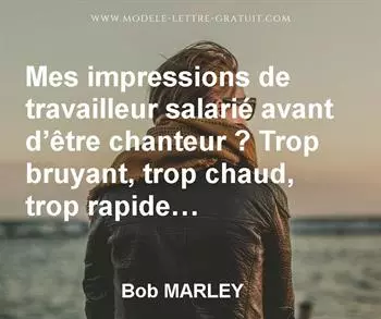 Citation de Bob MARLEY