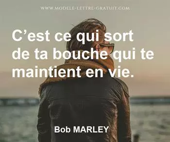 Citation de Bob MARLEY
