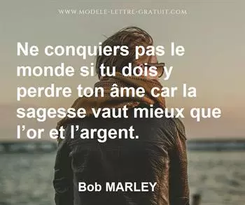 Citation de Bob MARLEY