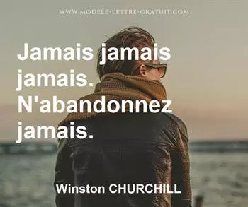 Citation de Winston CHURCHILL