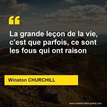 Citation Winston CHURCHILL