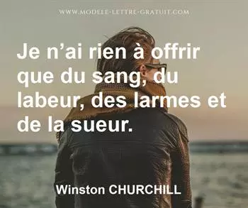 Citation de Winston CHURCHILL
