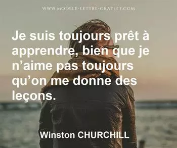 Citation de Winston CHURCHILL