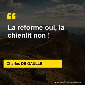 Citation Charles DE GAULLE