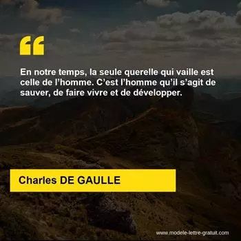 Citation Charles DE GAULLE