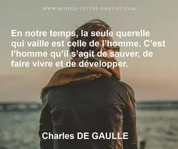 Citation de Charles DE GAULLE