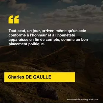 Citation Charles DE GAULLE