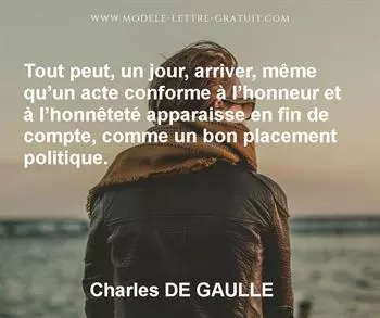 Citation de Charles DE GAULLE