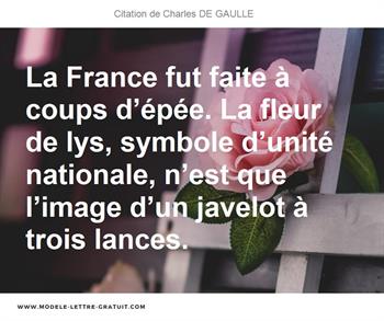 La France Fut Faite A Coups D Epee La Fleur De Lys Symbole Charles De Gaulle