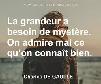 Citation de Charles DE GAULLE