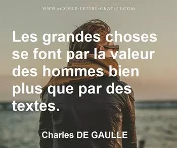 Citation de Charles DE GAULLE