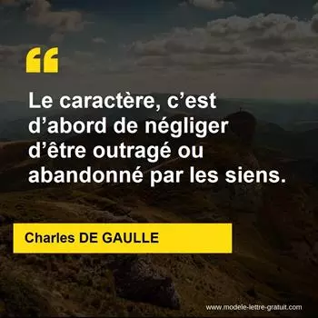 Citation Charles DE GAULLE