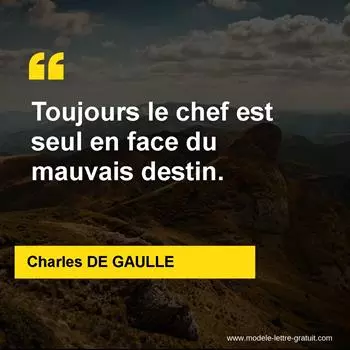 Citation Charles DE GAULLE