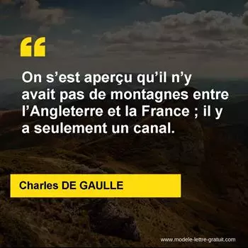 Citation Charles DE GAULLE