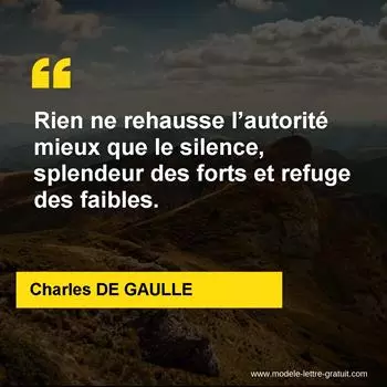 Citation Charles DE GAULLE