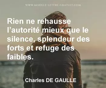 Citation de Charles DE GAULLE