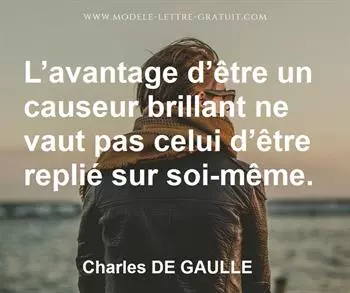 Citation de Charles DE GAULLE